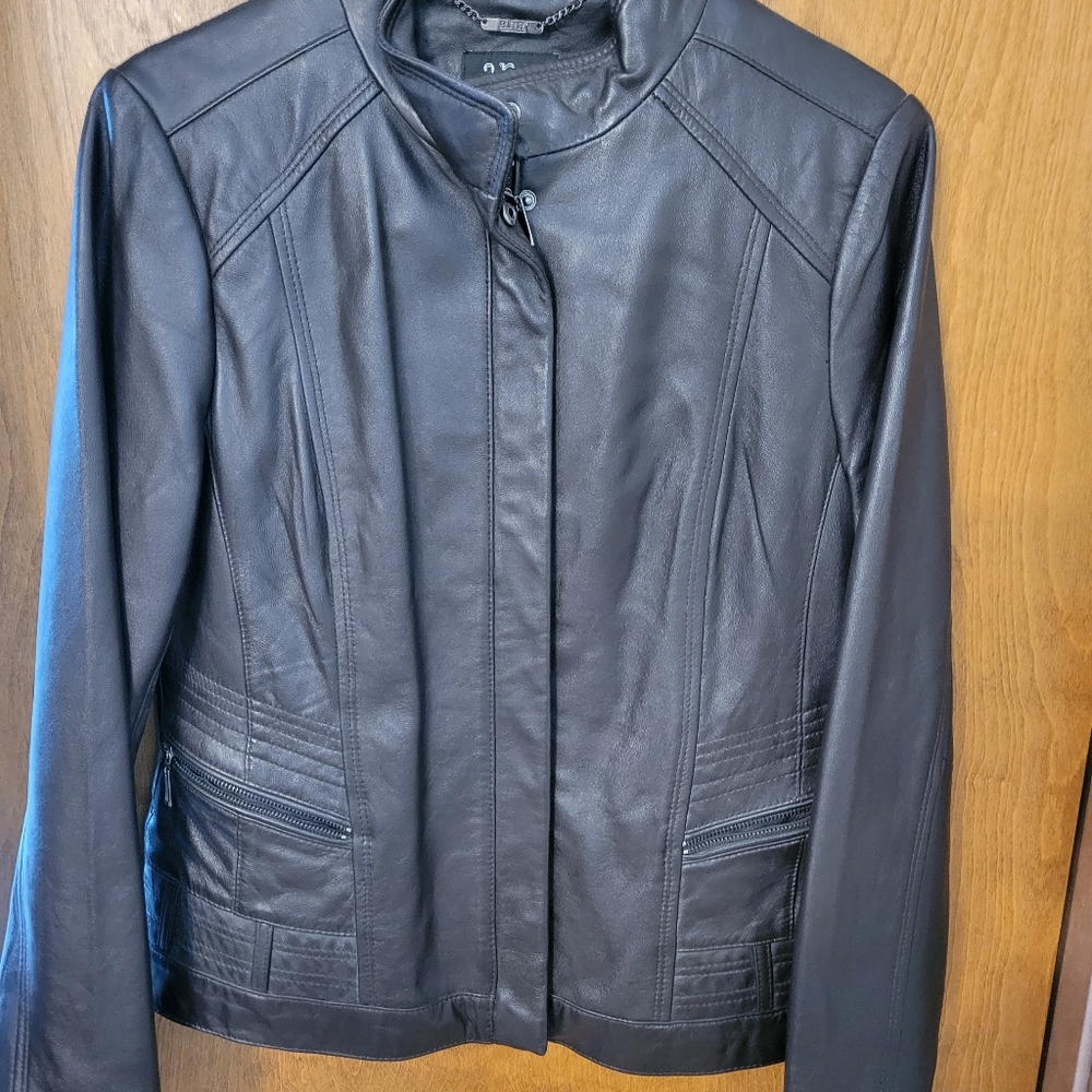 Womens real leather jacket